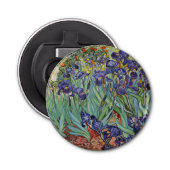 Van Gogh Irise Impressionist Painting Button Flesopener (Voorkant)
