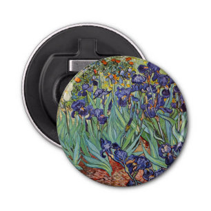 Van Gogh Irise Impressionist Painting Button Flesopener
