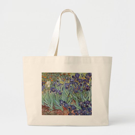 Van Gogh Irise Impressionist Painting Grote Tote Bag (Voorkant)