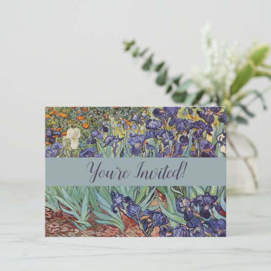 Van Gogh Irise Impressionist Painting Kaart (Staand voorkant)