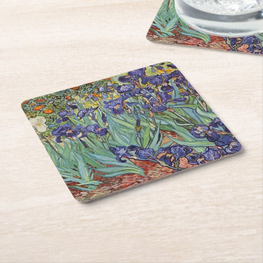 Van Gogh Irise Impressionist Painting Kartonnen Onderzetters (Schuin)