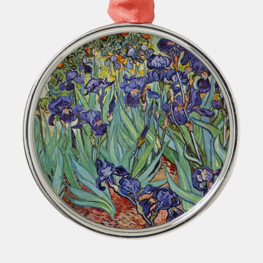 Van Gogh Irise Impressionist Painting Metalen Ornament (Voorkant)