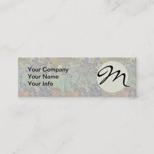 Van Gogh Irise Impressionist Painting Mini Visitekaartje (Voorkant)
