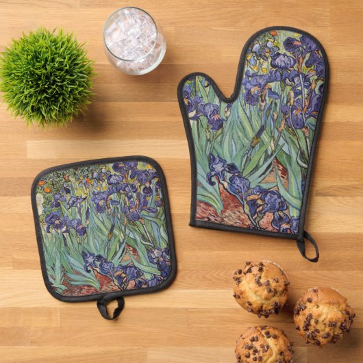 Van Gogh Irise Impressionist Painting Ovenwant & Pannenlap Set (Top down)