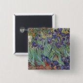 Van Gogh Irise Impressionist Painting Vierkante Button 5,1 Cm (Voorkant /achterkant)