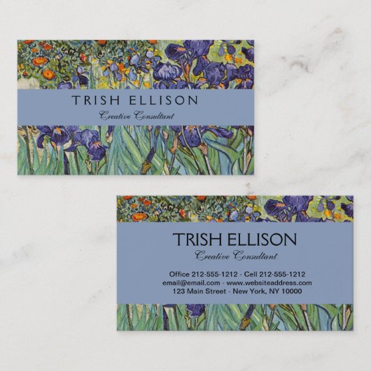 Van Gogh Irise Impressionist Painting Visitekaartje (Voorkant / Achterkant)