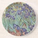 Van Gogh Irise Impressionist Painting Zandsteen Onderzetter<br><div class="desc">Vincent Van Gogh Irises op Saint Remy - Irises door Vincent Van Gogh is een prachtig indrukwekkend schilderij van een van de meester-impressionistische kunstenaars van altijd. De iristuin zwaait met kleur en emotie, terwijl de paarse irissen uit hun blauwe groene stengels en bladeren stromen. Er zijn wat oranje bloemen op...</div>