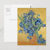 Van Gogh Irise Vase Blue Flowers  Art Briefkaart (Voorkant / Achterkant)