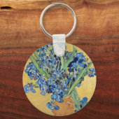 Van Gogh Irise Vase Blue Flowers  Art Sleutelhanger (Voorkant)