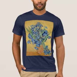 Van Gogh Irise Vase Blue Flowers Art T-shirt