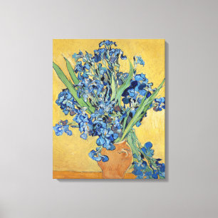 Van Gogh Irise Vase Blue Flowers Bouquet Fine Art Canvas Afdruk