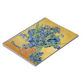 Van Gogh Irise Vase Blue Flowers Bouquet Fine Art Notitieboek (Linkerzijde)