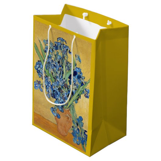 Van Gogh Irise Vase Flowers nog steeds beroemde ku Medium Cadeauzakje (Achterkant Gekanteld)