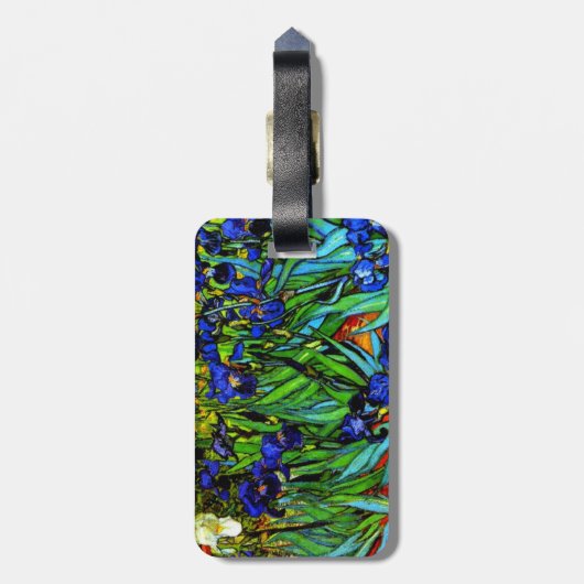 Van Gogh - Irises, 1889 Bagagelabel (Achterkant verticaal)
