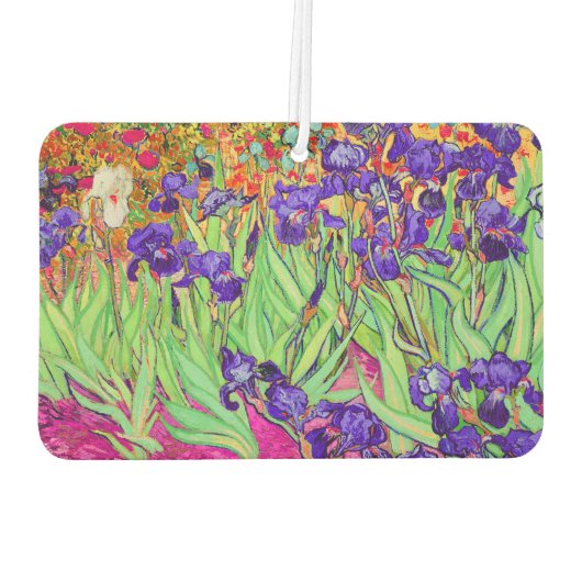 Van Gogh Irises, Blauwgroen Luchtverfrisser (Achterkant)