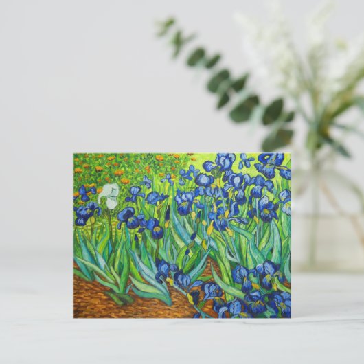 Van Gogh Irises Briefkaart (Staand voorkant)