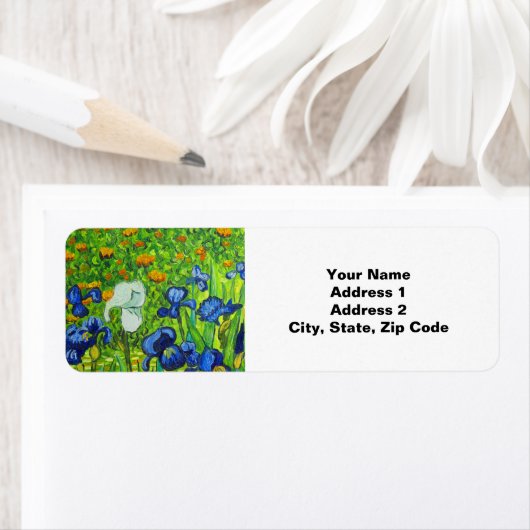 Van Gogh Irises Etiket (Insitu)
