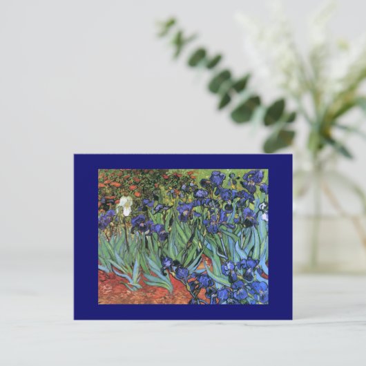 Van Gogh Irises (F608)  Fine Art Briefkaart (Staand voorkant)