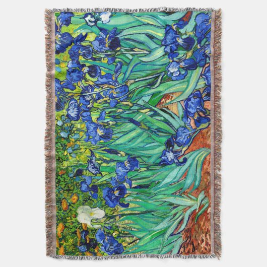 Van Gogh Irises (F608)  Fine Art Deken (Voorkant Verticaal)