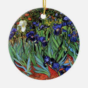Van Gogh Irises (F608)  Fine Art Keramisch Ornament