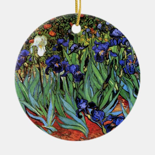 Van Gogh Irises (F608)  Fine Art Keramisch Ornament (Voorkant)
