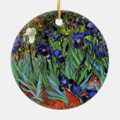Van Gogh Irises (F608)  Fine Art Keramisch Ornament (Achterkant)
