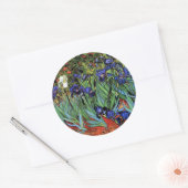 Van Gogh Irises (F608)  Fine Art Ronde Sticker (Envelop)