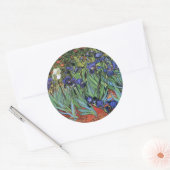 Van Gogh Irises (F608)  Fine Art Ronde Sticker (Envelop)