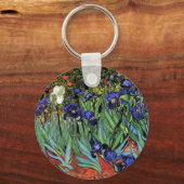 Van Gogh Irises (F608)  Fine Art Sleutelhanger (Voorkant)