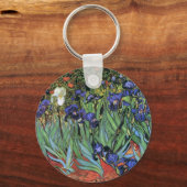 Van Gogh Irises (F608)  Fine Art Sleutelhanger (Voorkant)