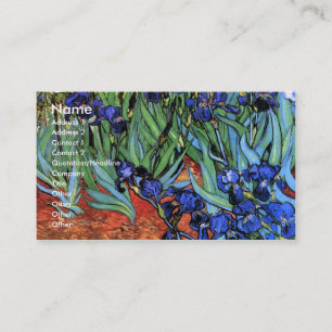 Van Gogh Irises (F608) Vintage Fijn Art. Visitekaartje