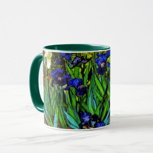 Van Gogh - Irises, fijn kunstschilderij Mok (Voorkant links)