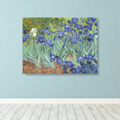 Van Gogh Irises Fine Art Painting  Canvas Afdruk (Insitu (Houten vloer))