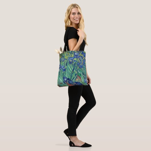 Van Gogh - Irises Fine Art Shopping Tote Bag (Op model)
