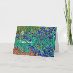 Van Gogh Irises Floral Painting  Pasen Feestdagen Kaart