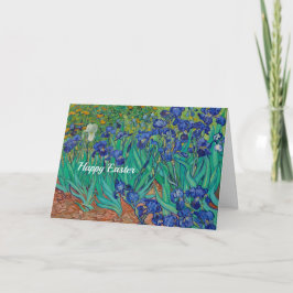 Van Gogh Irises Floral Painting  Pasen Feestdagen Kaart