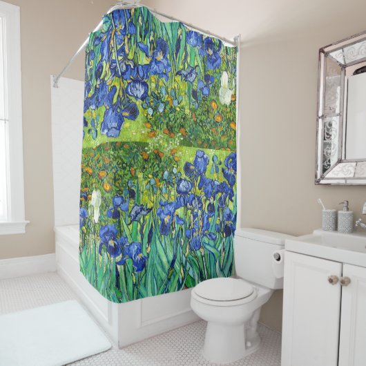Van Gogh Irises Flowers Painting Shower Curtain Douchegordijn (In situ)
