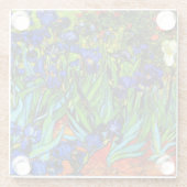 Van Gogh - Irises Glazen Onderzetter (Achterkant)