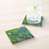 Van Gogh Irises Glazen Onderzetter (Schuin)