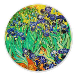 Van Gogh Irises in St. Remy, paars Keramische Knop