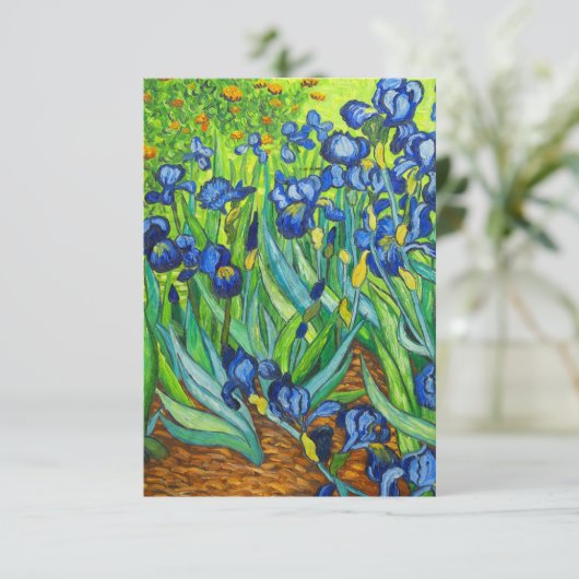 Van Gogh Irises Informatiekaartje (Staand voorkant)