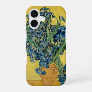 Van Gogh Irises - Krachtige Blauwe & Gele Kunst iPhone 16 Hoesje