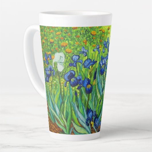 Van Gogh Irises Latte Mok (Linkerhoek)