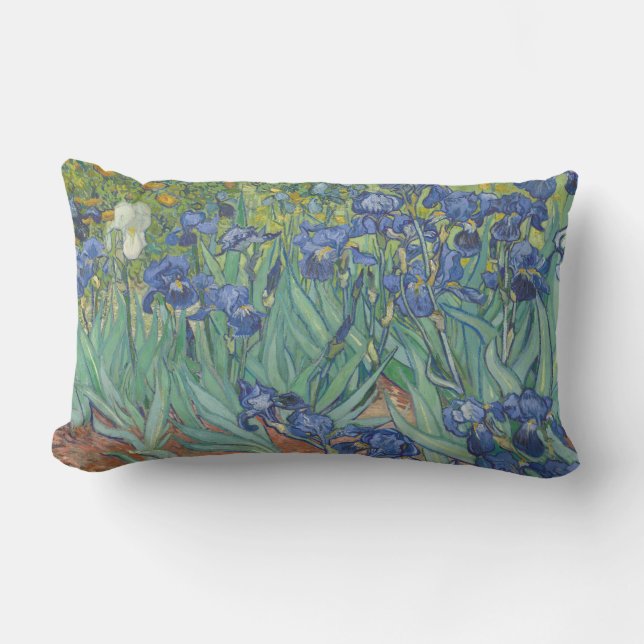 Van Gogh  Irises Outdoor Pillow Buitenkussen (Voorkant)