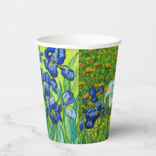 Van Gogh Irises Papieren Bekers (Rechts)