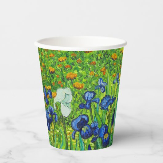 Van Gogh Irises Papieren Bekers (Voorkant)