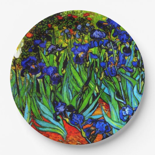 Van Gogh - Irises Papieren Bordje (Voorkant)