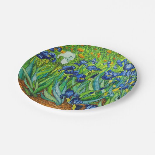 Van Gogh Irises Papieren Bordje (Gekanteld)