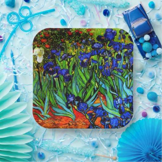 Van Gogh - Irises Papieren Bordje (Feest)