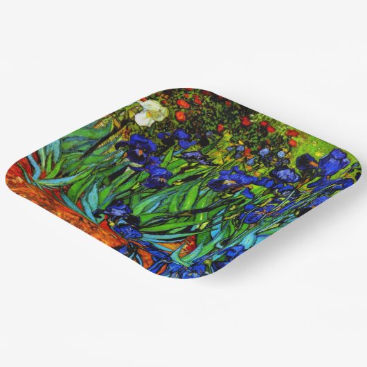 Van Gogh - Irises Papieren Bordje (Gebogen)